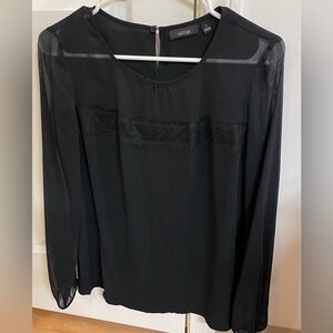 Apt. 9 Women's Black Sheer Top